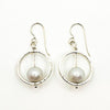 Sterling Not Naught Round Pearl Earrings with Gray Pearls by Judie Raiford