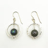 Sterling Not Naught Round Pearl Earrings with Peacock Pearls by Judie Raiford