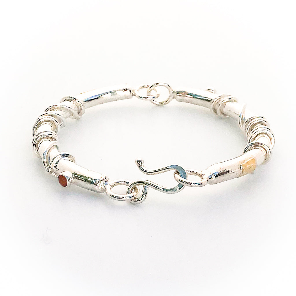 opposite side view of Hinged Bangle with Citrine by Judie Raiford