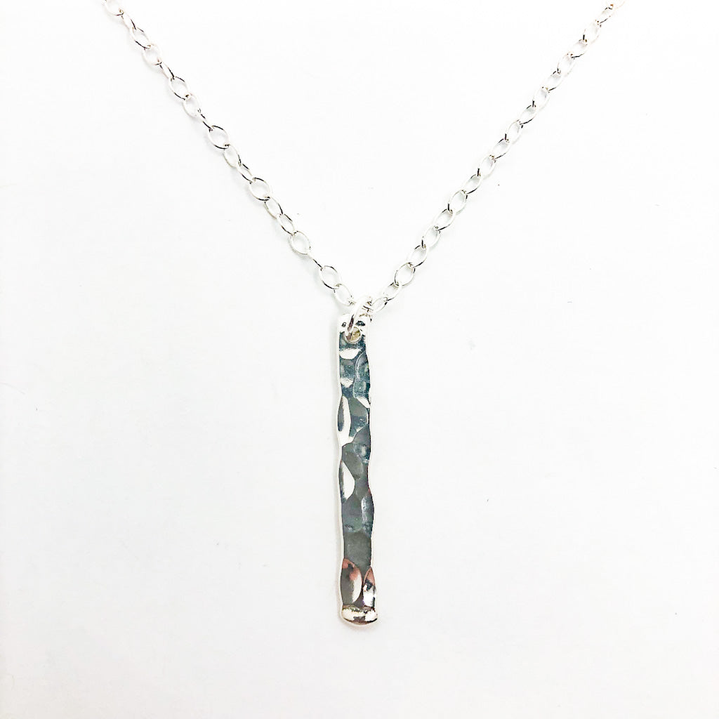 Hammered Bar Necklace