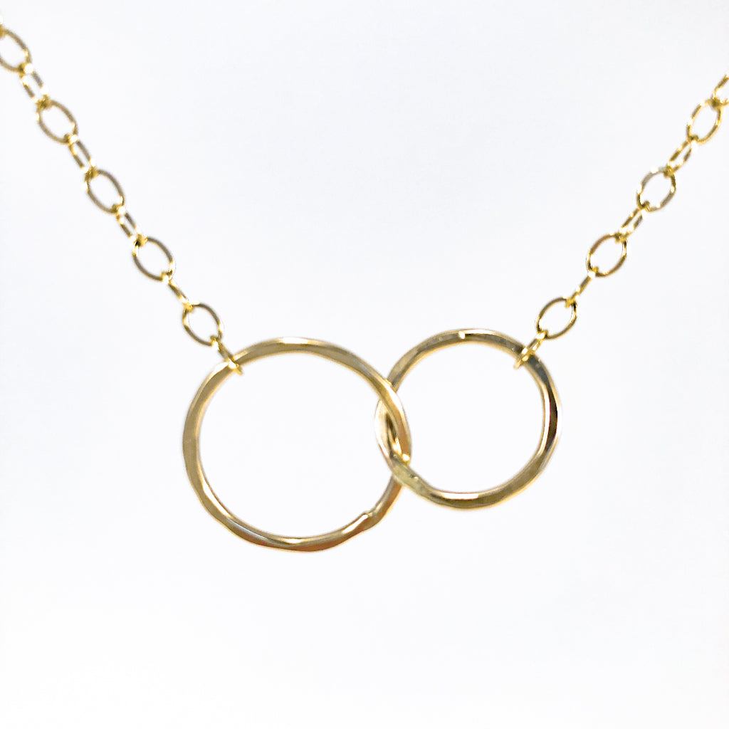 detail view of 14k gold fill Maggie Necklace by Judie Raiford
