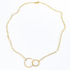 flat lay view of 14k gold fill Maggie Necklace by Judie Raiford
