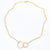 flat lay view of 14k gold fill Maggie Necklace by Judie Raiford