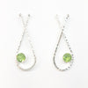 Sterling Jody Looped Earrings with Peridot by Judie Raiford