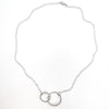 flat lay view of sterling silver Double Twist Maggie Necklace by Judie Raiford