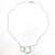 flat lay view of sterling silver Double Twist Maggie Necklace by Judie Raiford