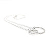 side angle view of sterling silver Double Twist Maggie Necklace by Judie Raiford