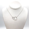 sterling silver Double Twist Maggie Necklace by Judie Raiford on mannequin bust
