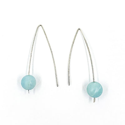 Sandblasted Peruvian Opal Earrings by Judie Raiford