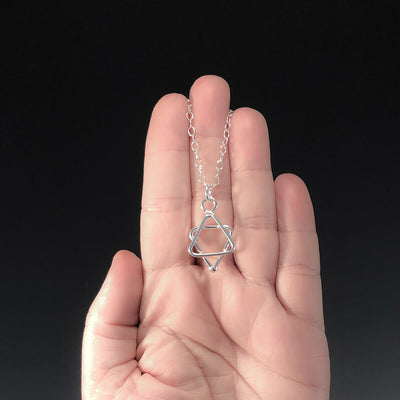 Small Sterling Star of David Necklace