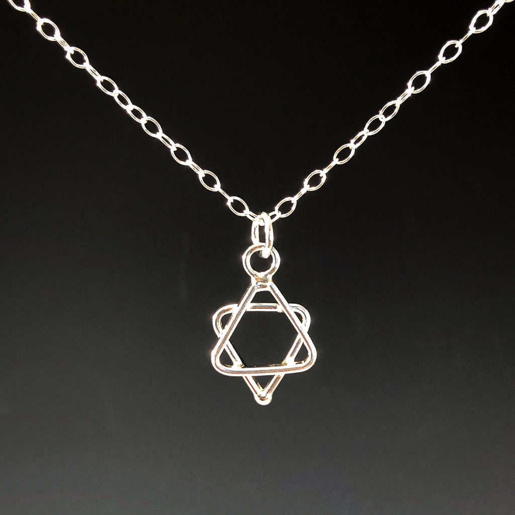 Small Sterling Star of David Necklace