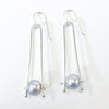 Long Tic Toc Earrings with Pearls