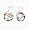 Sterling Mini Spiral Earrings with Citrine by Judie Raiford