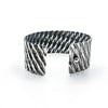 Oxidized Sterling Double Corrugated Kate Cuff