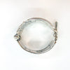 over top view of sterling silver and 24k gold Flashed and Fused Bracelet by Judie Raiford