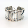 side pin view of sterling silver and 24k gold Flashed and Fused Bracelet by Judie Raiford