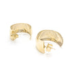 side angle view of 14k Gold Filled Wedding Ring Hoop Earrings by Judie Raiford