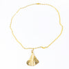 flat lay view of 14k Gold Filled Ginkgo Necklace by Judie Raiford