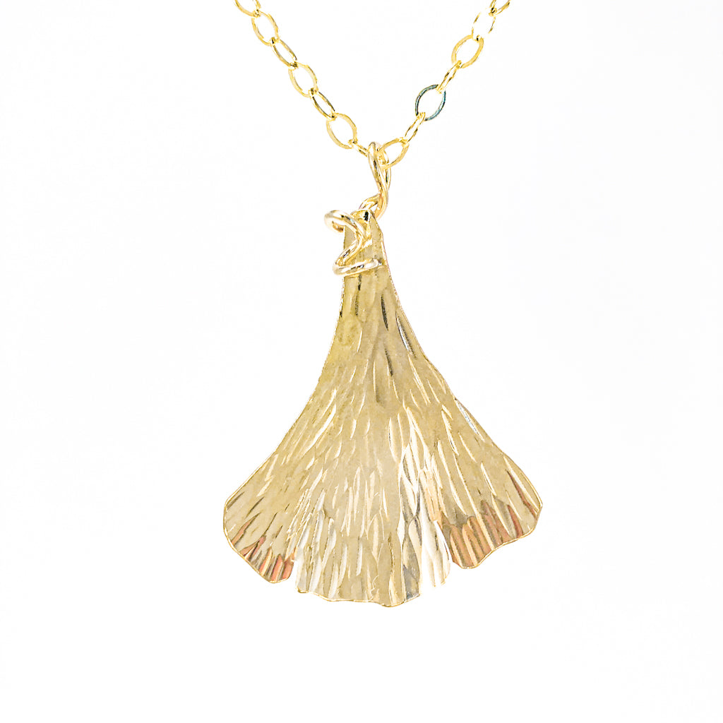14k Gold Filled Ginkgo Necklace