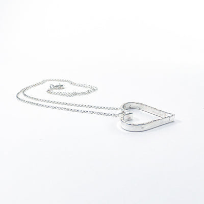 angled side view of Small Jane Heart Necklace by Judie Raiford