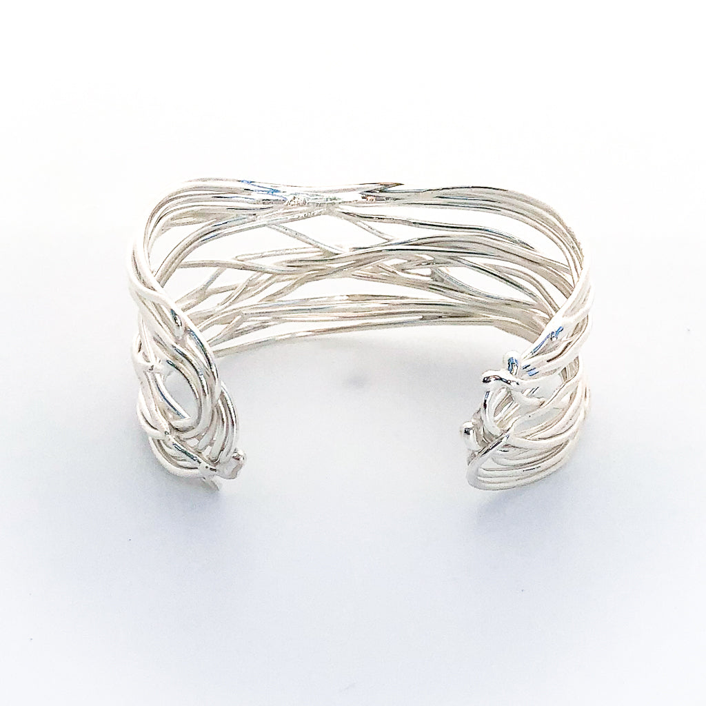 Sterling Random Theory Cuff with 14k Gold Balls