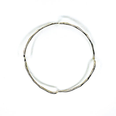 over top view of Sterling Zig Zag Bangle by Judie Raiford