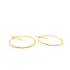 side angle view of 14k Gold Filled Large Orbit Earrings by Judie Raiford