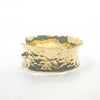 right side view of 3/4" 14k Gold Filled 3/4" Ball Pein Anticlastic Cuff by Judie Raiford