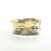 left side view of 3/4" 14k Gold Filled 3/4" Ball Pein Anticlastic Cuff by Judie Raiford