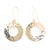 14k Gold Filled Ball Pein Donut Earrings on handmade wire by Judie Raiford