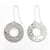 sterling silver Ball Pein Hammered Donut Earrings by Judie Raiford