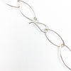 J hook clasp detail of Sterling Triple Strand Baguette Necklace by Judie Raiford