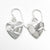 flat lay view of Sterling Silver Small Hammered Heart Earrings by Judie Raiford