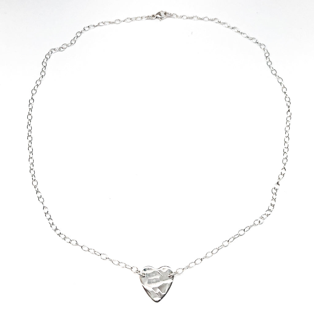sterling silver Stationary Heart Layering Necklace by Judie Raiford
