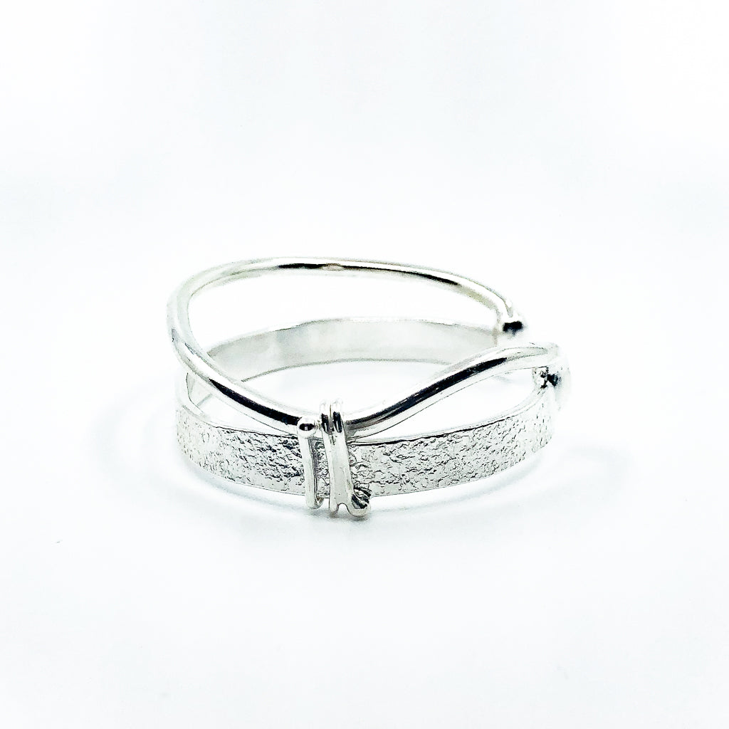 left side view of Sterling Craig Cuff by Judie Raiford