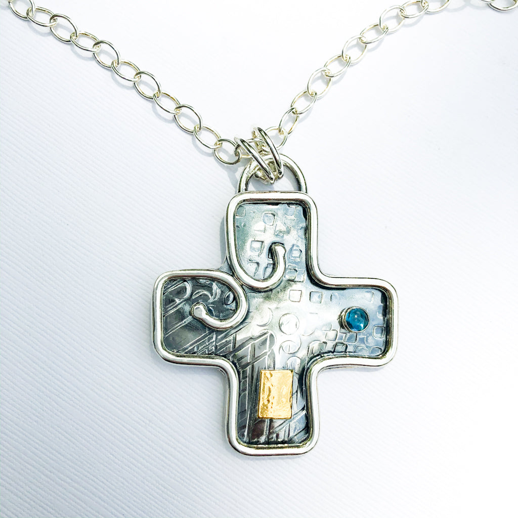 Big Honker Cross Necklace - Raiford Gallery Inc