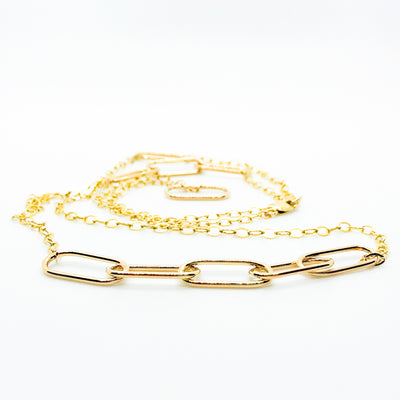 side angle view of 30" 14k Gold Filled Ovals Chain by Judie Raiford