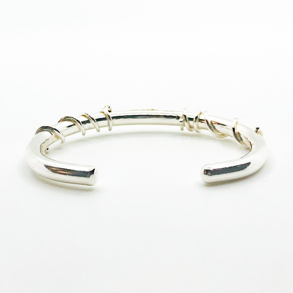 Sterling and 24k Wrapped Unhinged Cuff