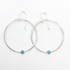 Sterling Orbit Earrings with turquoise by Judie Raiford