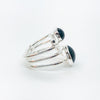 right side view of Sterling Wrap Ring with Black Onyx by Judie Raiford