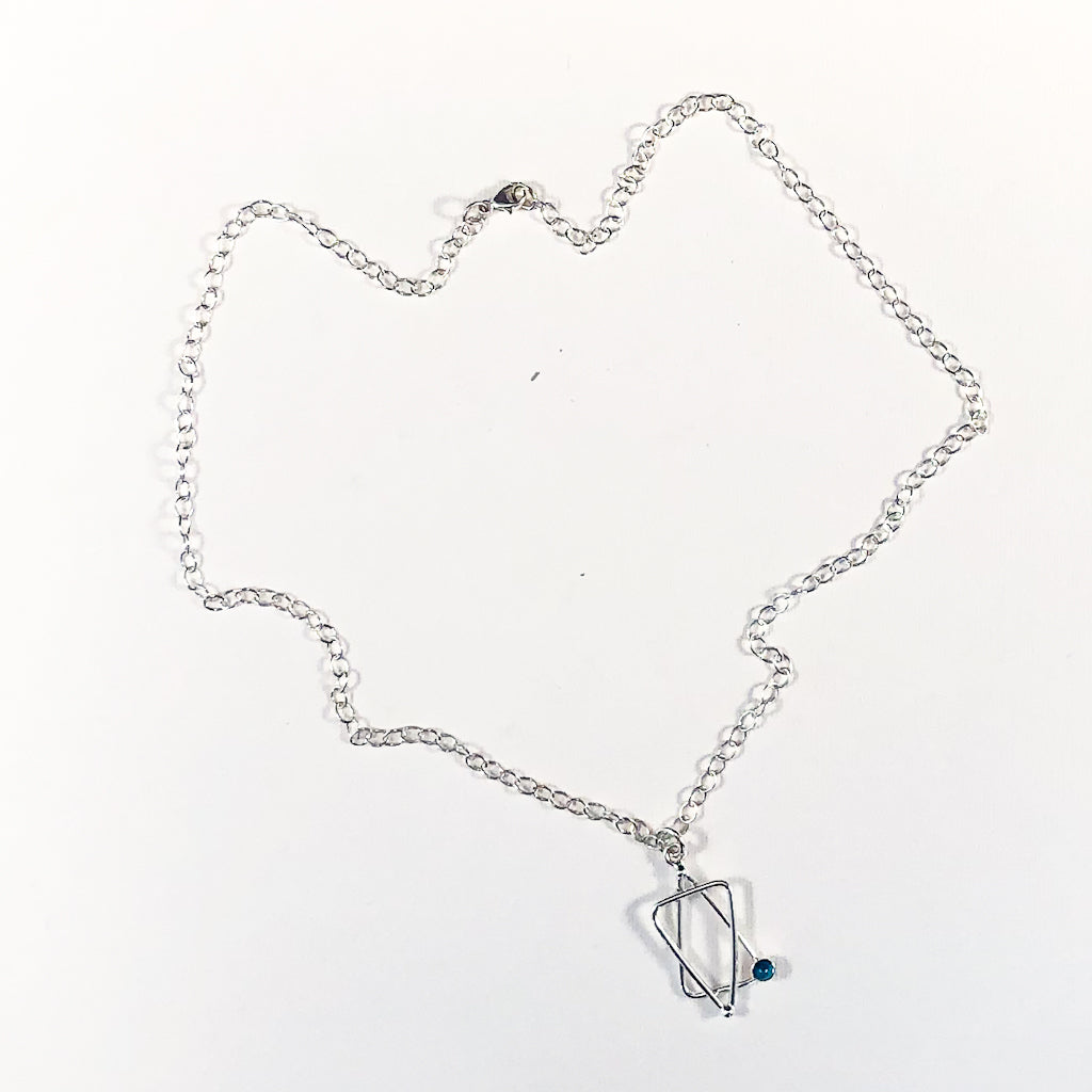 Star of David Necklace with Blue Topaz