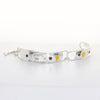 clasp open view of Sterling & 24k Rose Bracelet with Gemstones by Judie Raiford