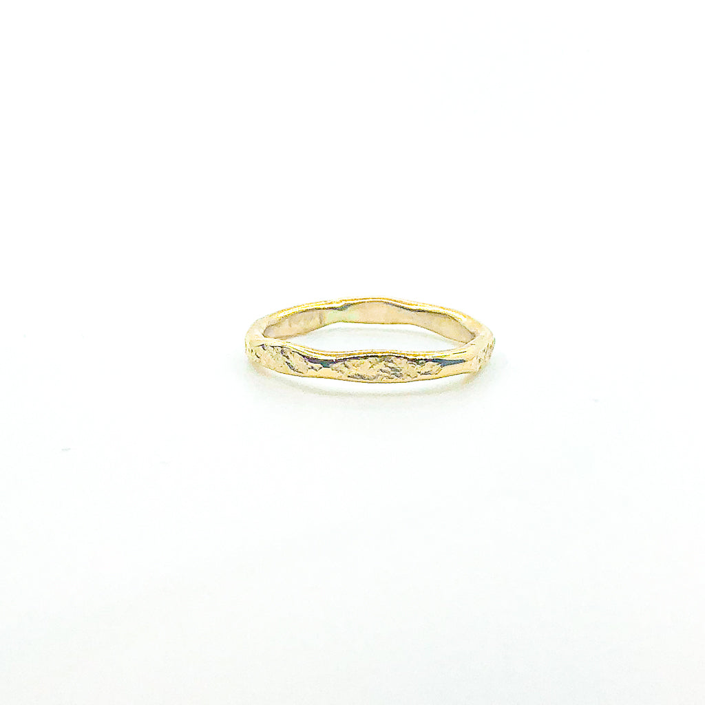 14k Gold Filled Hammered Stack Ring by Judie Raiford