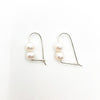 Sterling Two Pearl Earrings by Judie Raiford