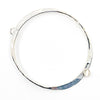 Sterling Naught Bangle with Moonstone Cabochons by Judie Raiford