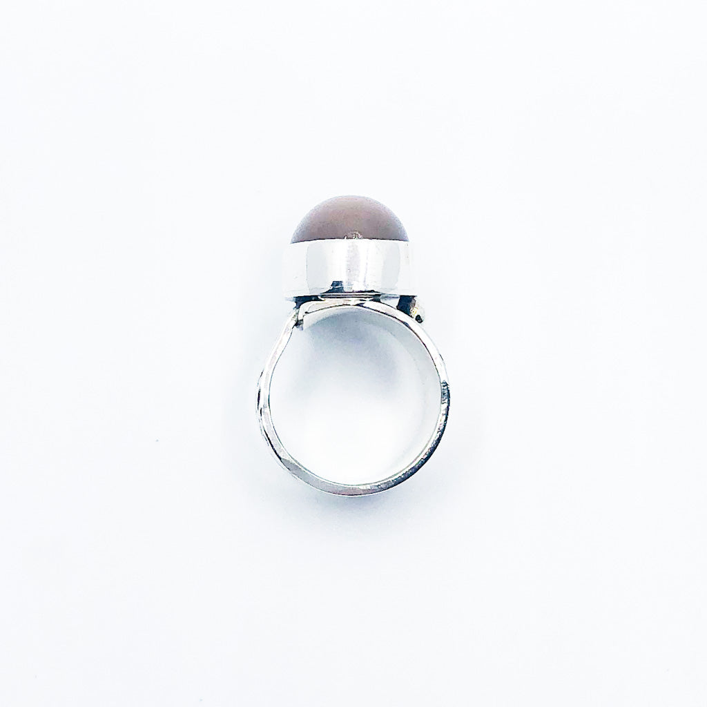 Sterling Latte Moonstone Ring