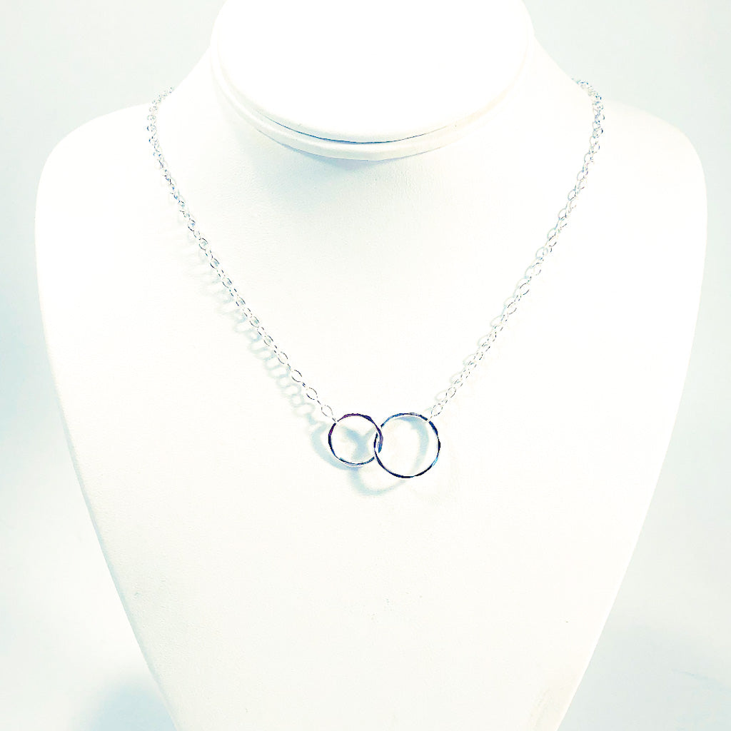 Sterling silver Maggie Necklace by Judie Raiford on mannequin
