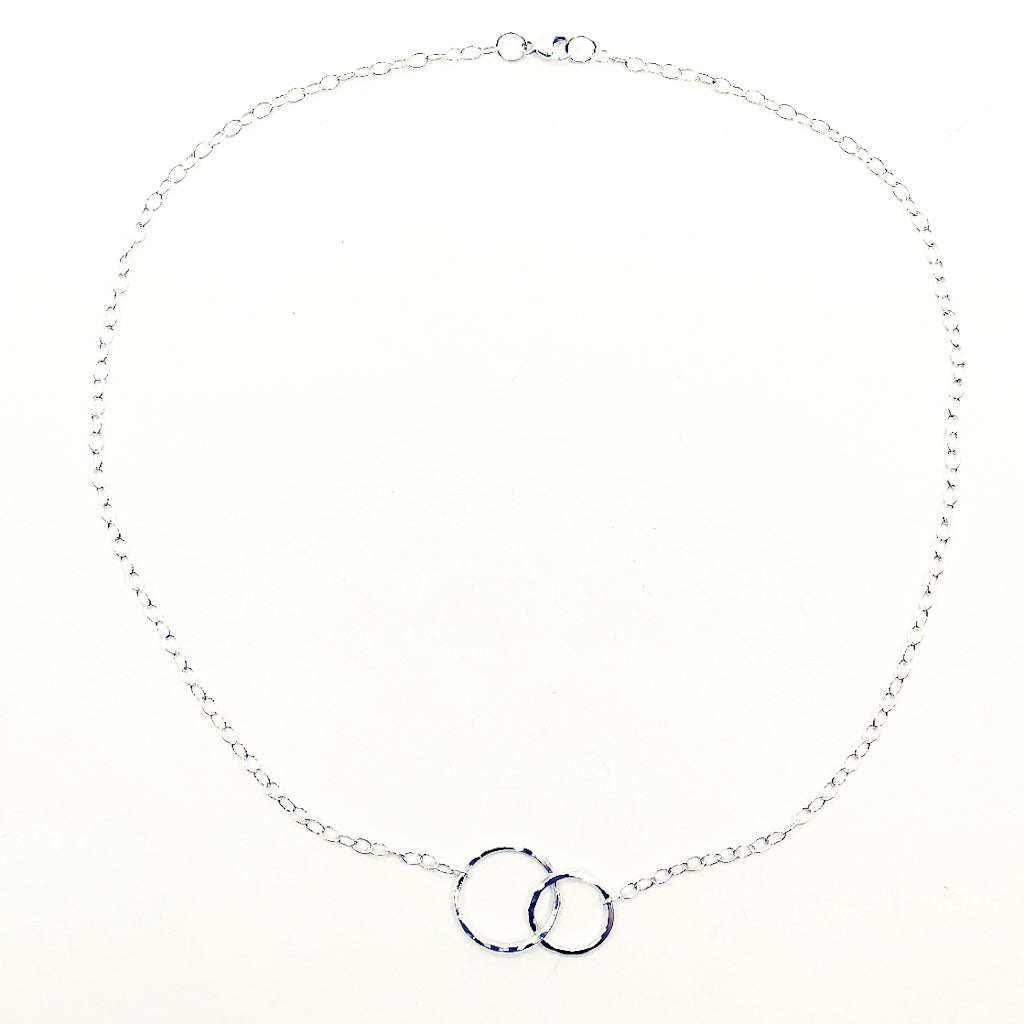 flat lay view of Sterling silver Maggie Necklace by Judie Raiford