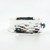 left side view of Sterling Anticlastic Cuff with Turquoise by Judie Raiford