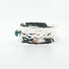 right side view of Sterling Anticlastic Cuff with Turquoise by Judie Raiford